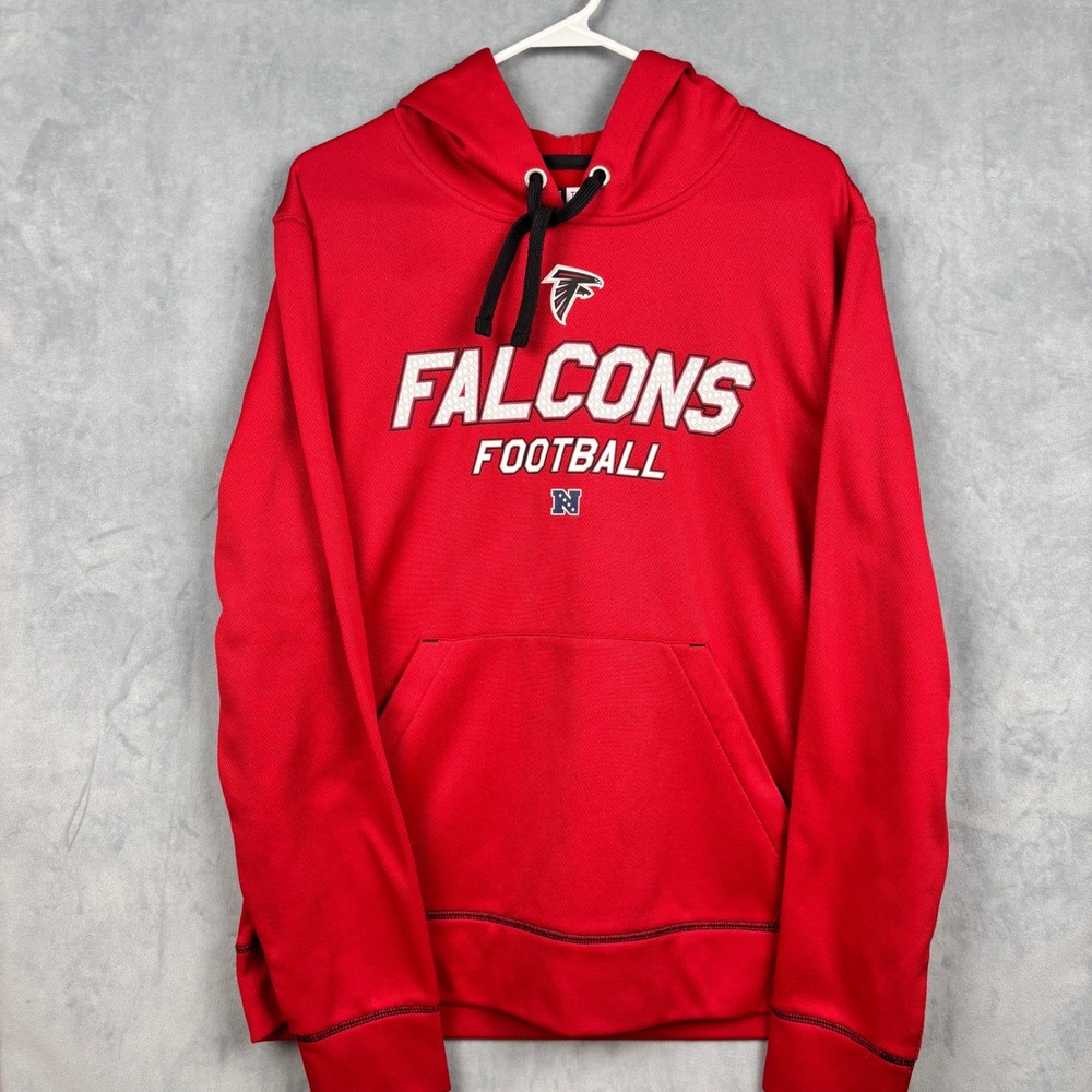 NFL Team Apparel Atlanta Falcons Football Hoodie Red TX3 Warm Sweatshirt Mens M